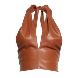 New with tags STAUD KAI TOP WHISKEY - BROWN VEGAN LEATHER. Soft and stretchy 
2